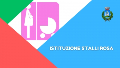 logo comune, scritta istituzione stalli rosa, immagine dello stallo rosa