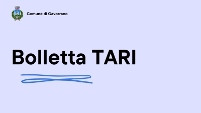 logo comune, sfondo lilla, bolletta tari
