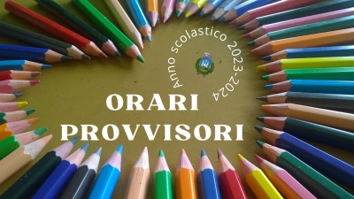 matite colorate - dicitura orari provvisori