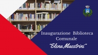 immagini di libri sullo sfondo, scritta biblitoeca comunale elena maestrini, logo del comune di gavorrano