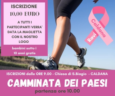 Camminata in rosa rinviata a domenica 7 novembre