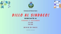 locandina con appuntamento con sindaco 20 ottobre a Ravi