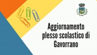 scritta aggiornamento plesso scolastico di gavorrano, disegno di graffette